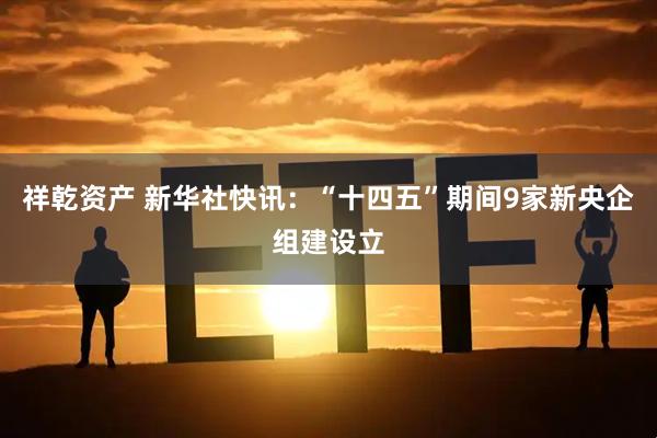 祥乾资产 新华社快讯：“十四五”期间9家新央企组建设立