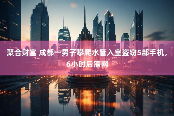 聚合财富 成都一男子攀爬水管入室盗窃5部手机，6小时后落网