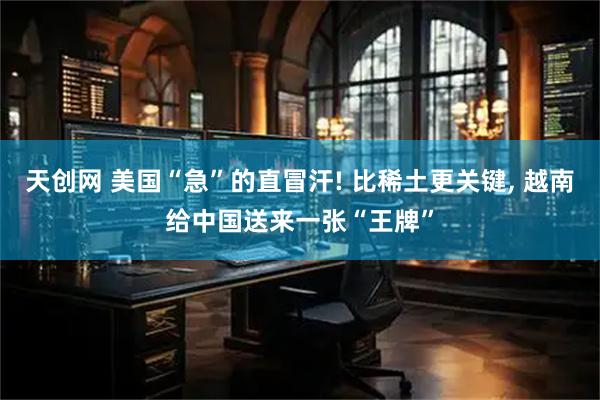 天创网 美国“急”的直冒汗! 比稀土更关键, 越南给中国送来一张“王牌”