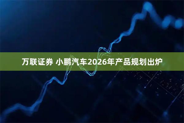 万联证券 小鹏汽车2026年产品规划出炉